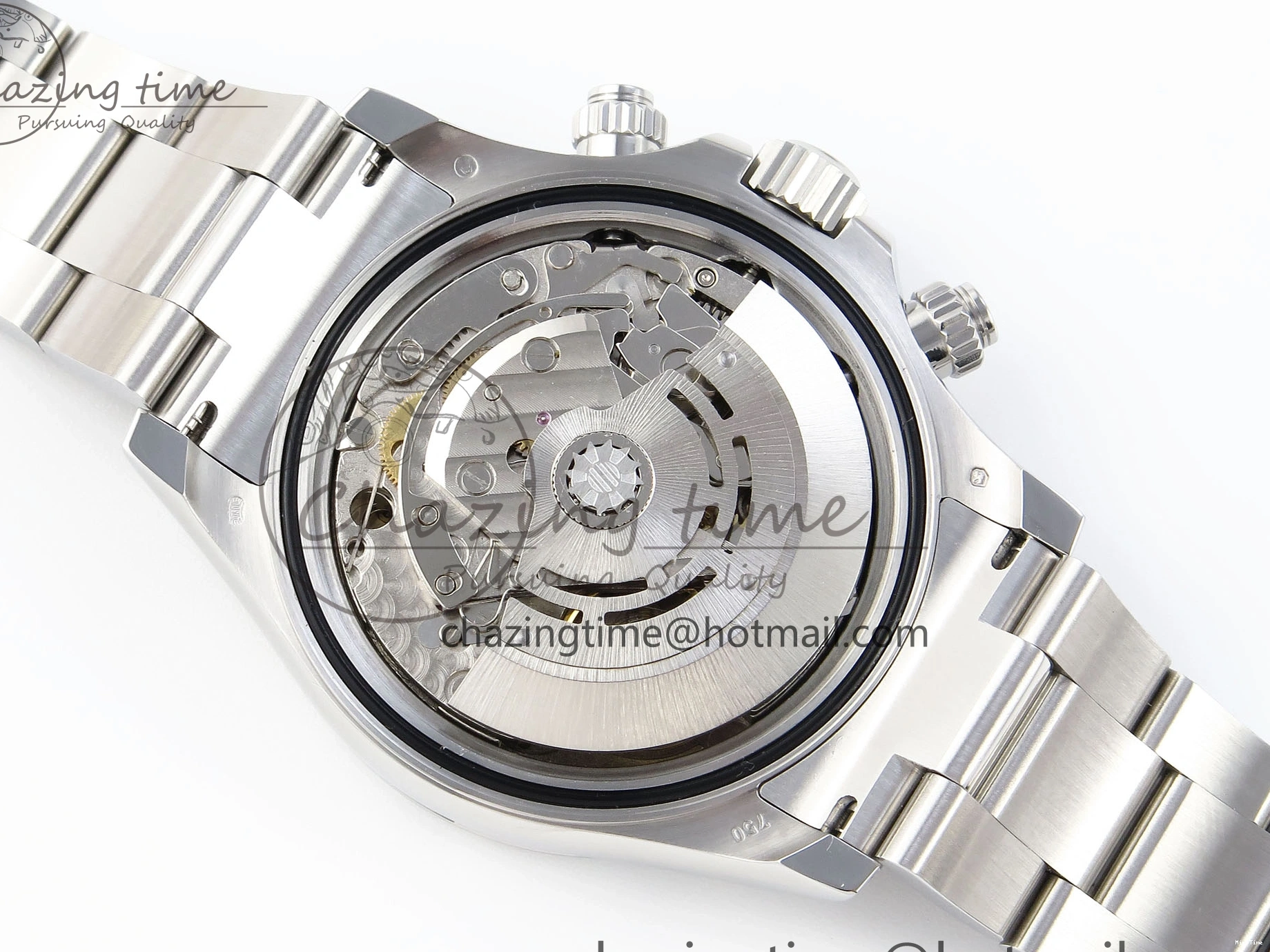 MiroTime 0307 TimelessDesign DAYTONA 116506 SS OMF BEST EDITION ICE BLUE DIAL ON SS BRACELET A7750 (SLIM MOVEMENT) 1811